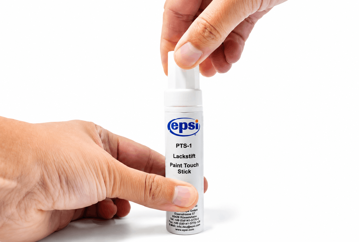Removing the sealing plug from the EPSI Paint Touch Stick